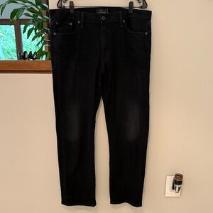 Lucky Brand Men's Black 363 Vintage Straight Jeans 36 30